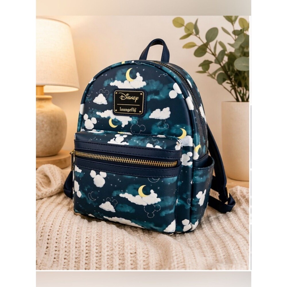 Loungefly Disney Mickey Cloud Moon Mini Backpack NWOT